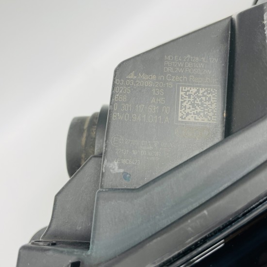 Audi A4 S4 Headlight Headlamp Genuine B9 Passenger Nearside 2019 – 2022 [l235]