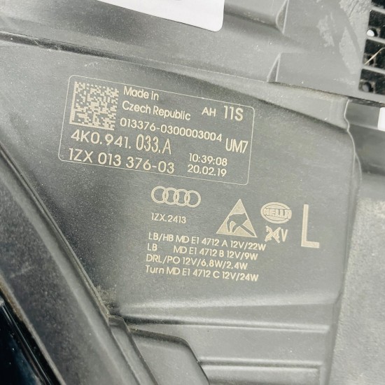 Audi A6 Headlight Genuine C8 Led Left Passenger Nearside 2018 - 2023 [l366]