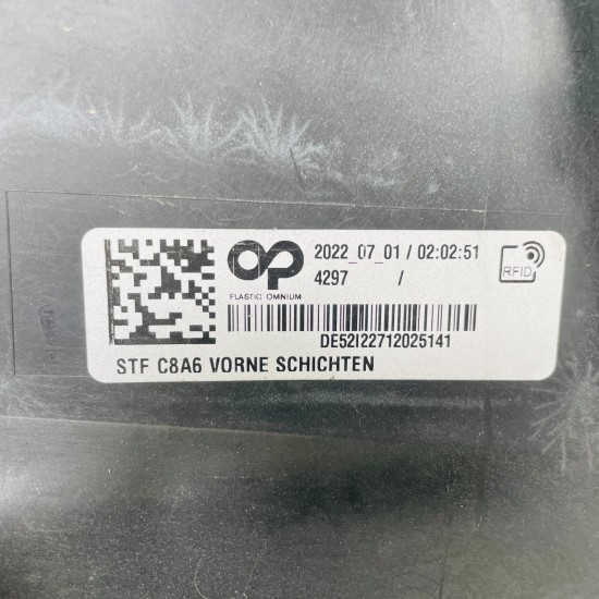 Audi A6 Front Bumper Genuine Black C8 Se Sport Avant Saloon 2018 - 2024 [ao18]