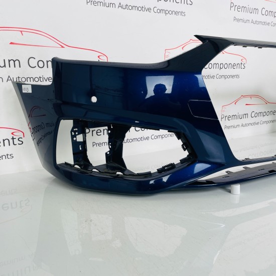 Audi A4 Front Bumper Genuine Blue B9.5 Se Face Lift With Pdc 2019 - 2024 [ao13]