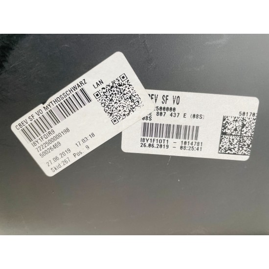 Audi Q8 E Tron Front Bumper Skin Genuine Black 2019 - 2023 [c18]