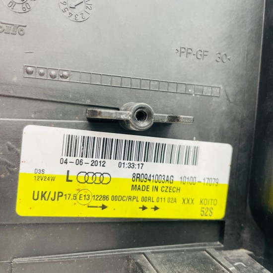 Audi Q5 Headlight Genuine Sq5 Sportback Left Passenger Nearside 2008 - 2012 Audi Q5 Headlight Genuine Sq5 Sportback Left Passenger Nearside 2008 - 2012