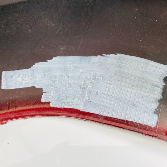 Audi A4 B9 Front Bumper Skin Genuine Red Se Basis 2015 - 2018 [o13]