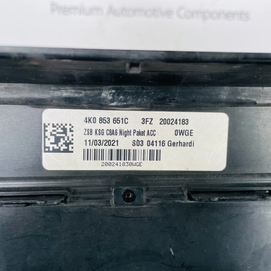 Audi A6 Front Bumper  S-line C8 Genuine Black 4k0807437c | 2019-2024 [Ba64]