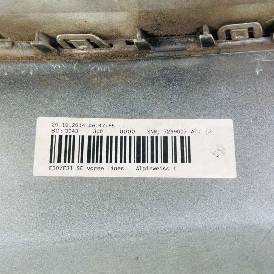 BMW 3 Series Front Bumper F30 F31 Se Sport Genuine Alpine White 2012 – 2015