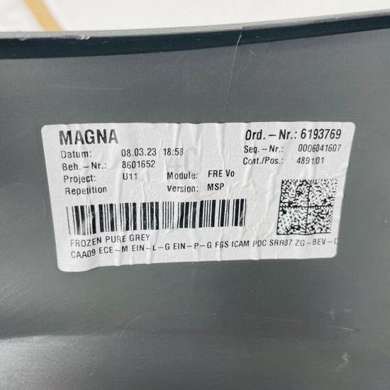 BMW X1 Front Bumper Genuine Frozen Pure Grey U11 M Sport 2022 - 2024 [al56]