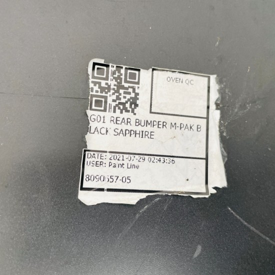 BMW X3 M Sport Rear Bumper Skin Genuine G01 Black Sapphire 2018 – 2022 [aj140]