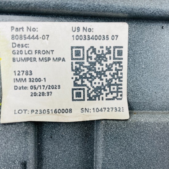 BMW 3 Series Front Bumper G20 G21 M Sport Lci Face Lift Genuine 2022 – 2025 BMW 3 Series Front Bumper G20 G21 M Sport Lci Face Lift Genuine 2022 – 2025