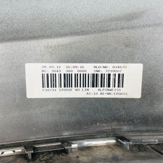 BMW 3 Series Front Bumper F30 F31 Se Sport Genuine White 51117263476 2012 – 2015