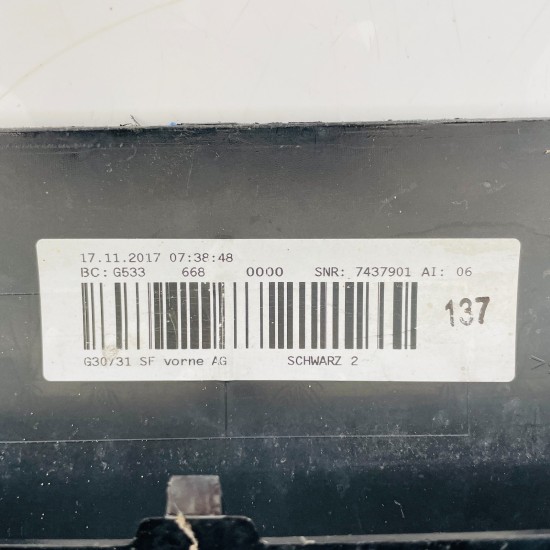 BMW 5 Series Front Bumper G30 G31 Se Genuine Black 51117385336 2017-2020 [aw90]