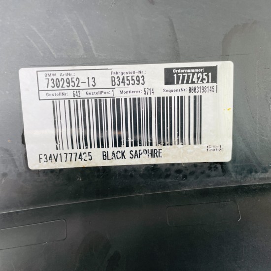 BMW 3 Series Gt Front Bumper F34 Se Genuine Black 51117293806 | 2013-2017 [Ba5]