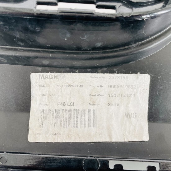 BMW X1 Front Bumper F48 Basic Se Lci Genuine Black 51117954205 2019-2023 [Ba82]