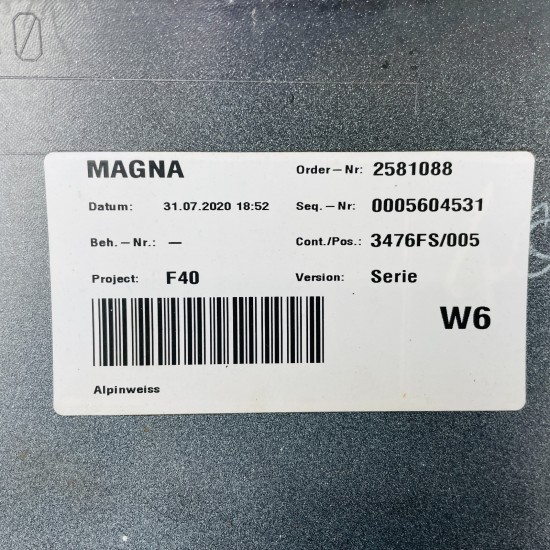 BMW 1 Series Front Bumper F40 Se Genuine White 51117459708 | 2019-2023 [Ba111]