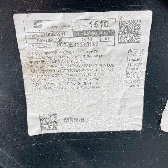 Cupra Formentor Front Bumper Genuine With Fog Light Brackets 2020 - 2024 [aj23]