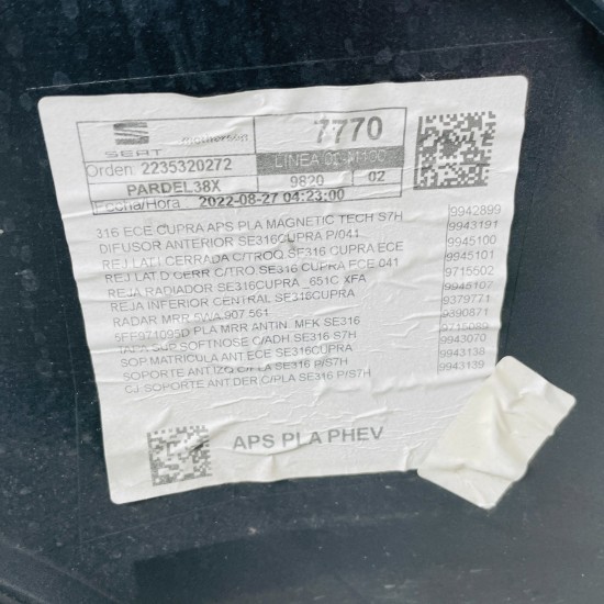 Cupra Formentor Front Bumper Genuine Blue 5ff807221 | 2020 - 2024 [at52]