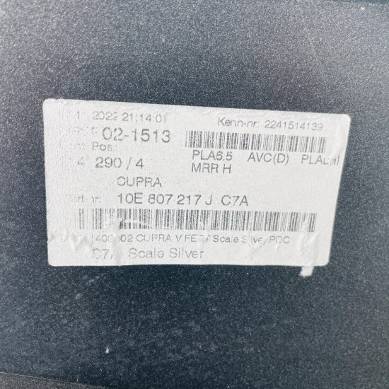 Cupra Born Front Bumper E-boost Genuine Scalo Silver 2021 - 2025 [an78]