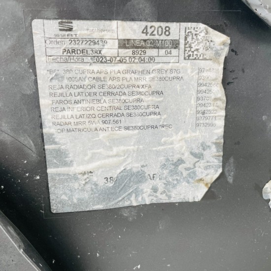 Cupra Leon Front Bumper Fr Genuine Grey With Pdc 5fa807217bc | 2020-2024 [Ba96]