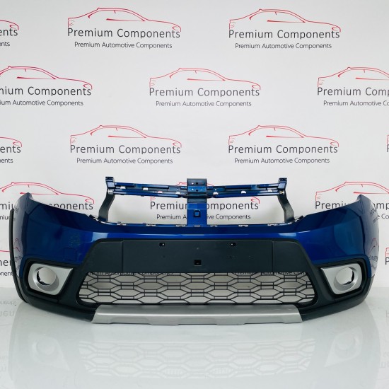 Dacia Sandero Front Bumper Genuine Blue Mk2 Stepway With Grill 2017 - 2020 [an60 Dacia Sandero Front Bumper Genuine Blue Mk2 Stepway With Grill 2017 - 2020 [an60