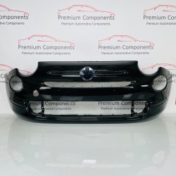 Fiat 500 Front Bumper Facelift Genuine Black 735619476 | 2016–2023 [Bc68]