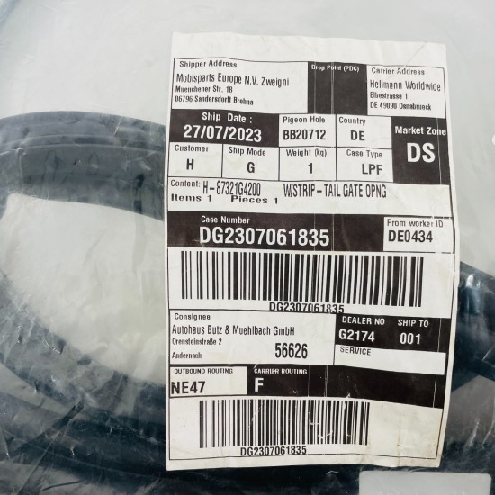 Hyundai I30 Station Wagon Rear Door Seal Mk3 Tailgate Weather Strip 2017 - 2020