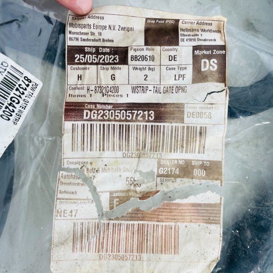 Hyundai I30 Station Wagon Rear Door Seal Mk3 Tailgate Weather Strip 2017 - 2020