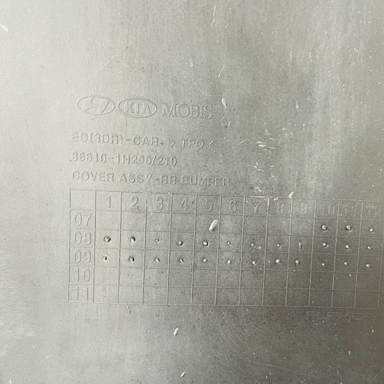 Kia Ceed Rear Bumper Skin Genuine Black Hatchback 2009 - 2012 [aj67]