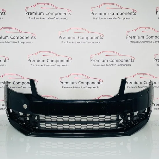 Skoda Octavia Front Bumper Skin Genuine Black With Grill 2013 - 2017 [pp495]