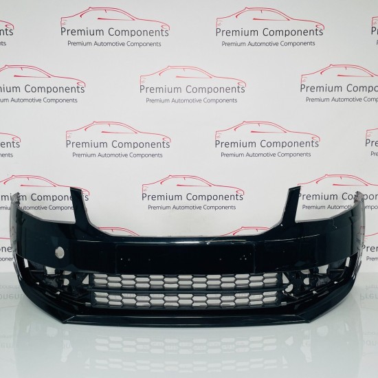 Skoda Octavia Front Bumper Skin Genuine Black With Grill 2013 - 2017 [pp495]