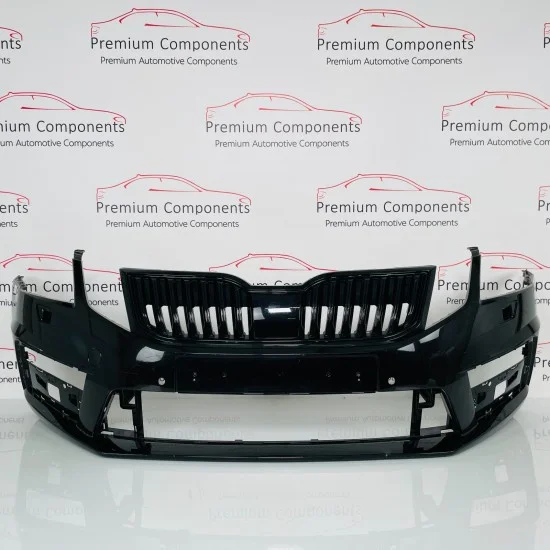 Skoda Octavia Vrs Front Bumper Skin Genuine Black Mk2 2017 - 2020 [aj18]