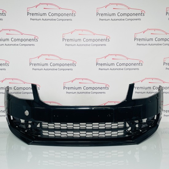 Skoda Octavia Front Bumper Skin Genuine Black With Grill 2013 - 2017 [pp495]