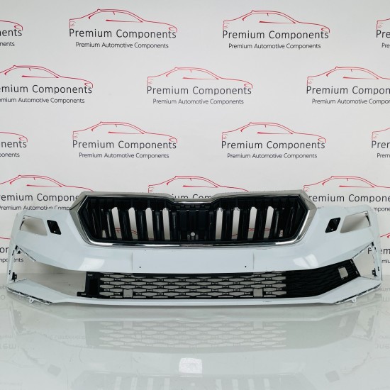 Skoda Karoq Front Bumper Skin Genuine White Face Lift & Grill 2022 - 2025 [an5]