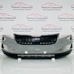 Skoda Karoq Front Bumper Genuine Grey With Washer Jets 2017 - 2021 [ap48]