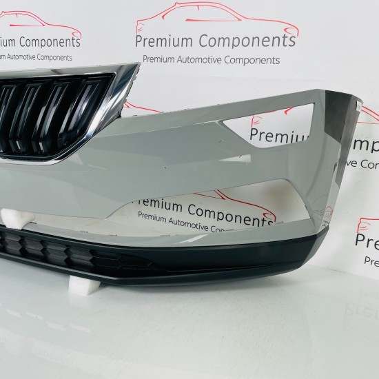 Skoda Karoq Front Bumper Genuine Grey With Washer Jets 2017 - 2021 [ap48]