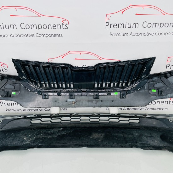 Skoda Karoq Front Bumper Genuine Grey With Washer Jets 2017 - 2021 [ap48]