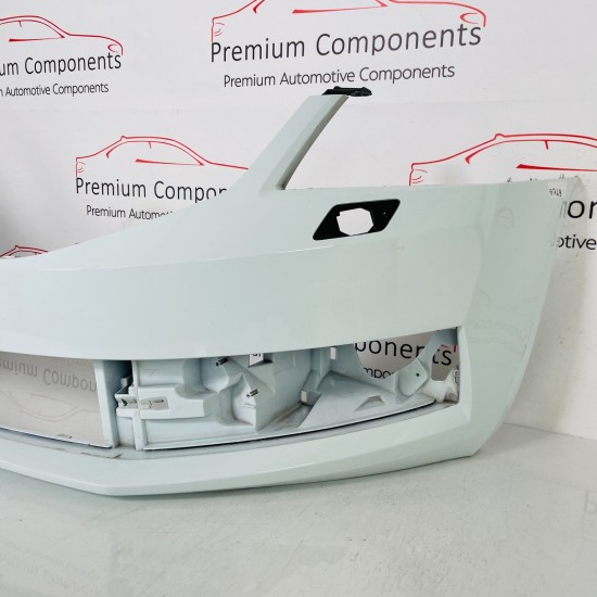 Skoda Octavia Front Bumper Mk3 Genuine White Se Face Lift 2017 - 2020 [ap49]