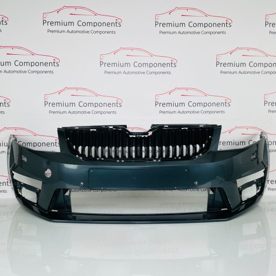 Skoda Octavia Vrs Front Bumper Mk3 Genuine Grey 5e0807221f | 2012 - 2016 [ar92]