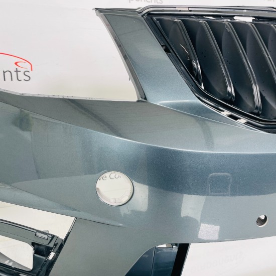 Skoda Octavia Vrs Front Bumper Mk3 Genuine Grey 5e0807221f | 2012 - 2016 [ar92]
