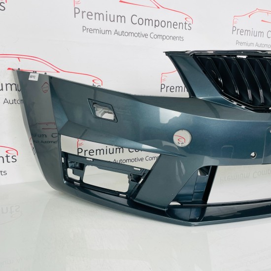 Skoda Octavia Vrs Front Bumper Mk3 Genuine Grey 5e0807221f | 2012 - 2016 [ar92]
