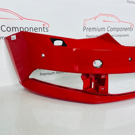 Skoda Fabia Front Bumper Mk3 Genuine Red With Pdc 6v0807221 / 2014 - 2018 [ar66]