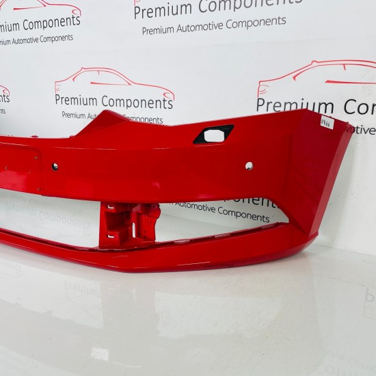 Skoda Fabia Front Bumper Mk3 Genuine Red With Pdc 6v0807221 / 2014 - 2018 [ar66]