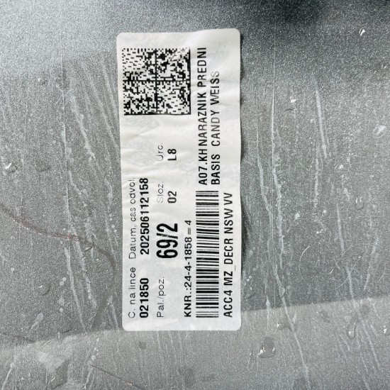 Skoda Fabia Front Bumper Face Lift Genuine White Mk4 6va807221 | 2021 - 2026