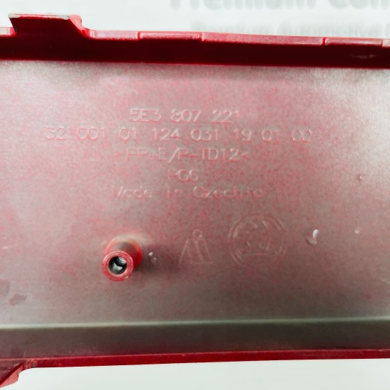 Skoda Octavia Front Bumper Mk4 Se Genuine Red 5e3807221 | 2020-2024 [Ba95]