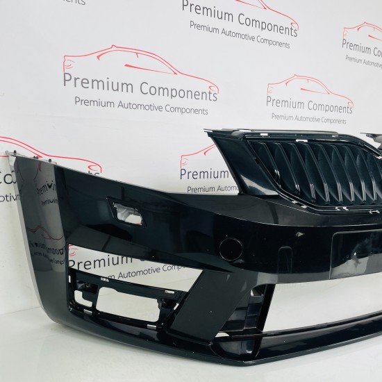 Skoda Octavia Front Bumper Vrs Mk3 Genuine Black 5e0807221f | 2014-2017 [aw145]