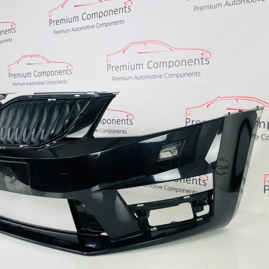 Skoda Octavia Front Bumper Vrs Mk3 Genuine Black 5e0807221f | 2014-2017 [aw145]