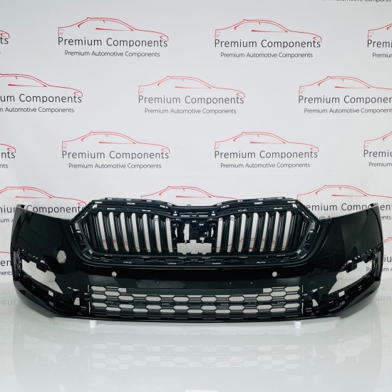 Skoda Octavia Front Bumper Mk4 Se Genuine Black 5e3807221 | 2020-2024 [Bc24]