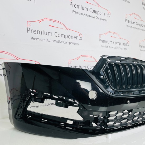 Skoda Octavia Front Bumper Mk4 Se Genuine Black 5e3807221 | 2020-2024 [Bc24]