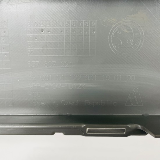 Skoda Scala Front Bumper Genuine Grey 657807221 | 2019-2023 [v18]