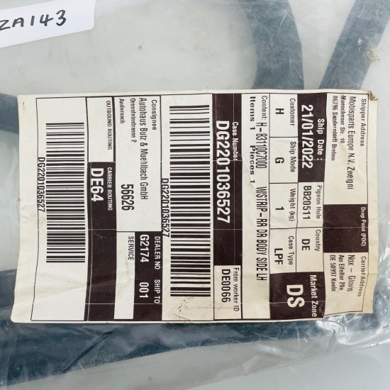 Mazda 2 Front Door Seal Genuine Left Rubber Weather Strip D350-59-760g 2002-2007 Mazda 2 Front Door Seal Genuine Left Rubber Weather Strip D350-59-760g 2002-2007