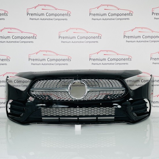 Mercedes A Class Front Bumper Skin Black W177 Amg With Grilles 2018 - 2023 [ah54 Mercedes A Class Front Bumper Skin Black W177 Amg With Grilles 2018 - 2023 [ah54