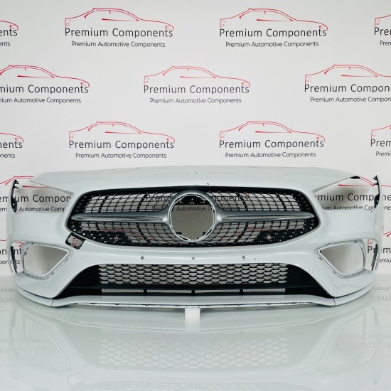 Mercedes Cla Front Bumper Genuine White A118 Amg Shooting Brake 2018 – 2023 Ah81 Mercedes Cla Front Bumper Genuine White A118 Amg Shooting Brake 2018 – 2023 Ah81
